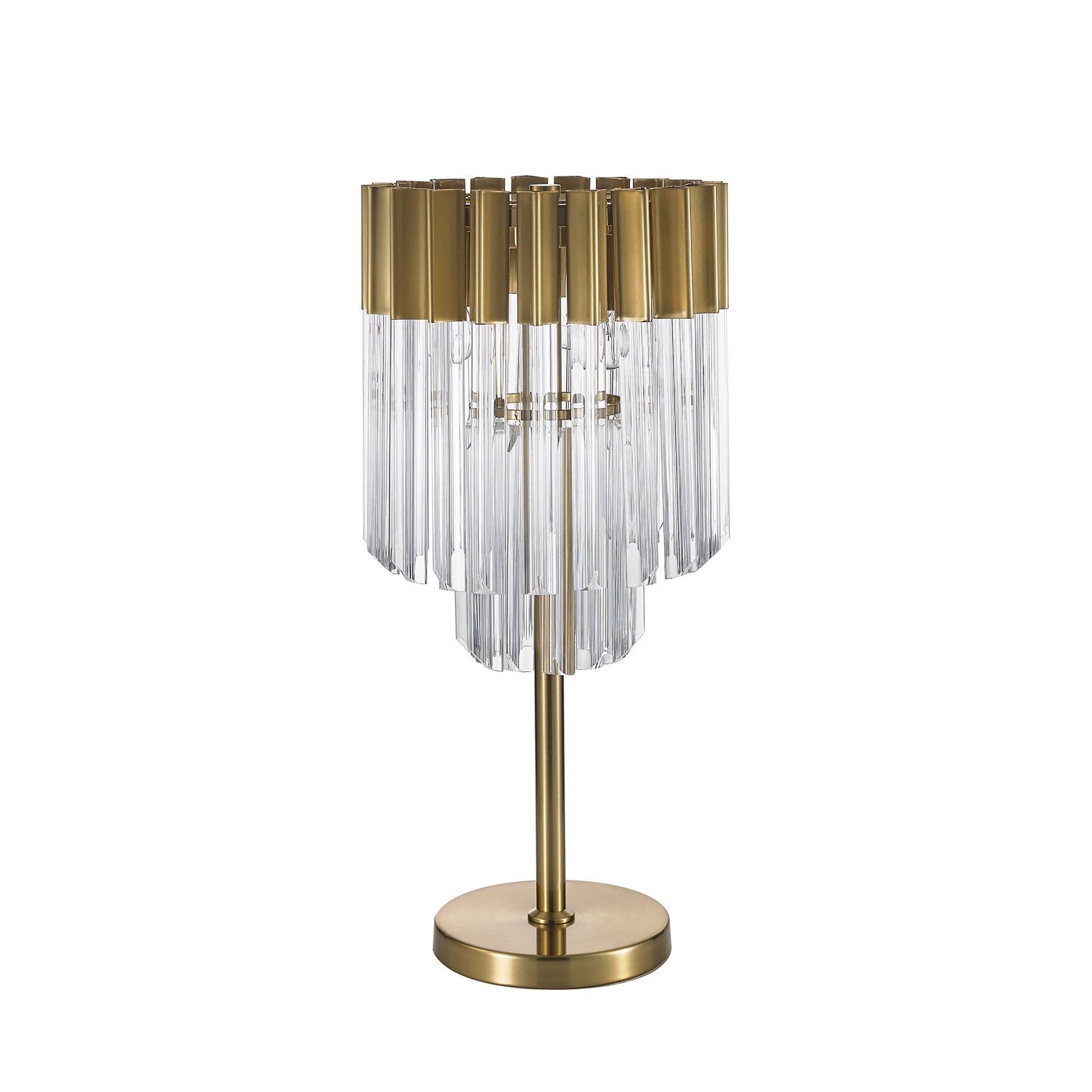 NL73529 Vienna Table Lamp 3 Light Brass/Glass