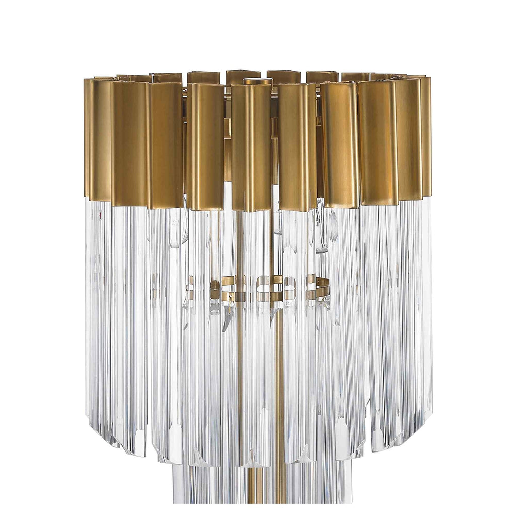 NL73529 Vienna Table Lamp 3 Light Brass/Glass