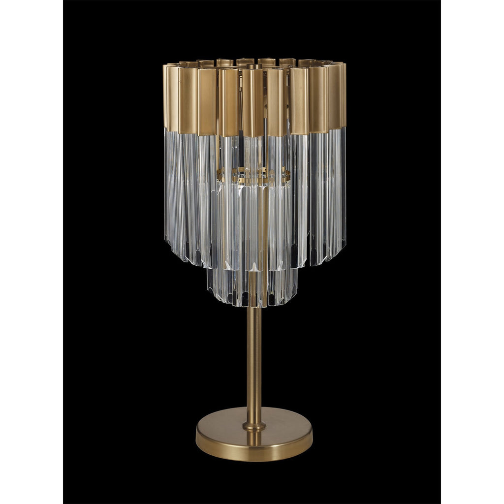 NL73529 Vienna Table Lamp 3 Light Brass/Glass