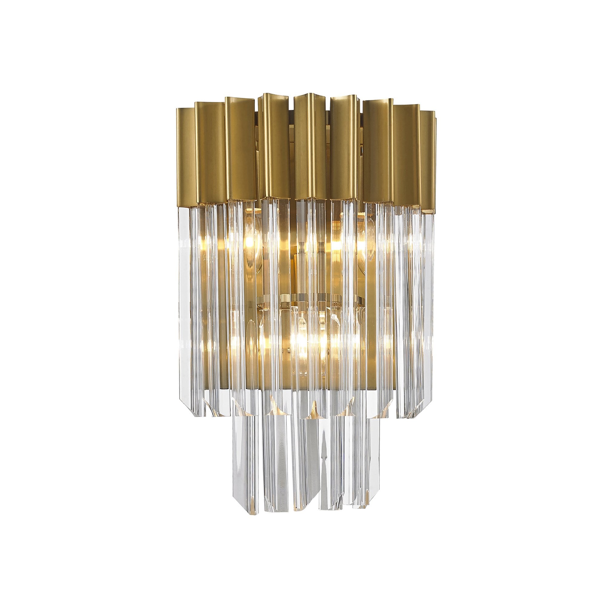 NL73539 Vienna Wall Light 3 Light Brass/Glass