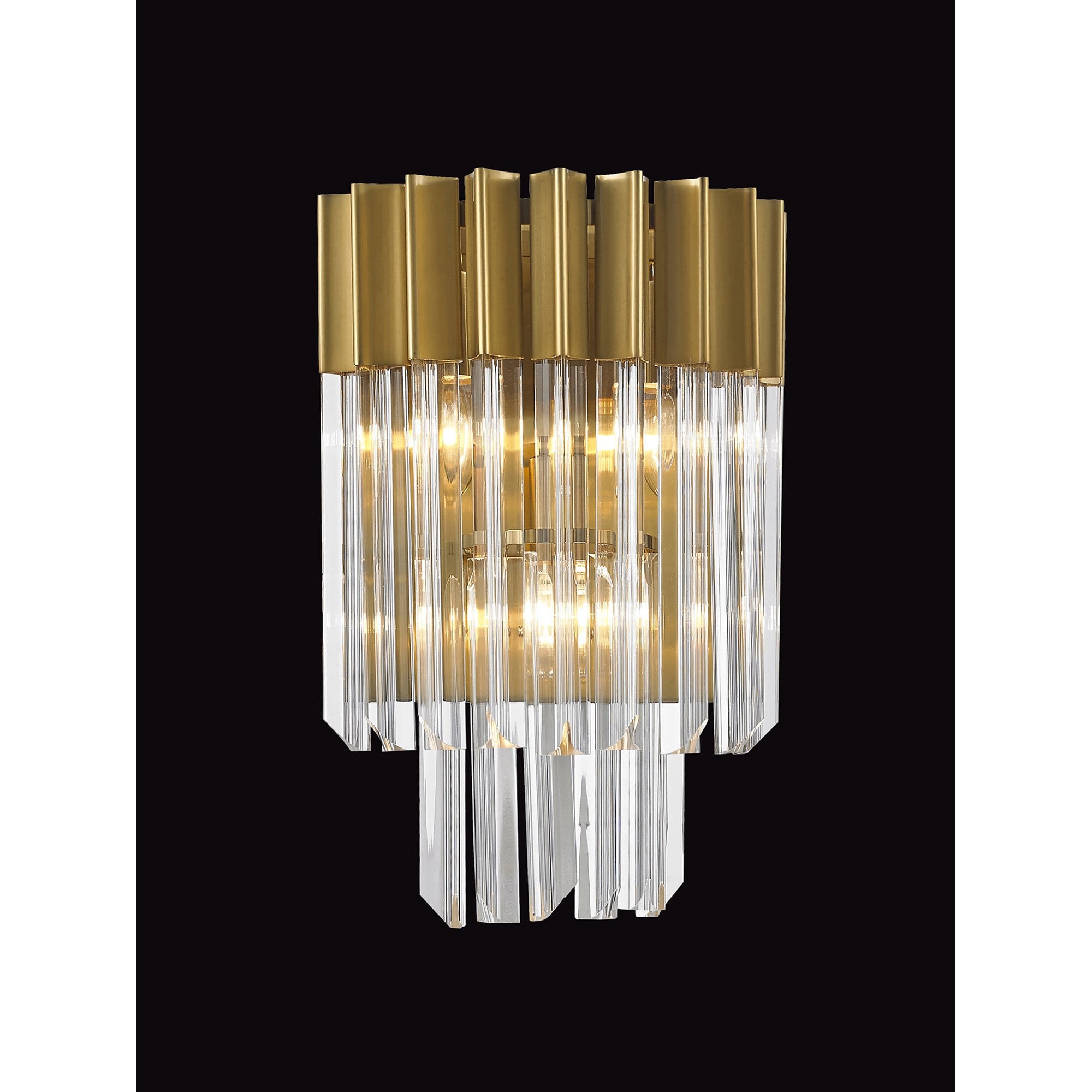 NL73539 Vienna Wall Light 3 Light Brass/Glass