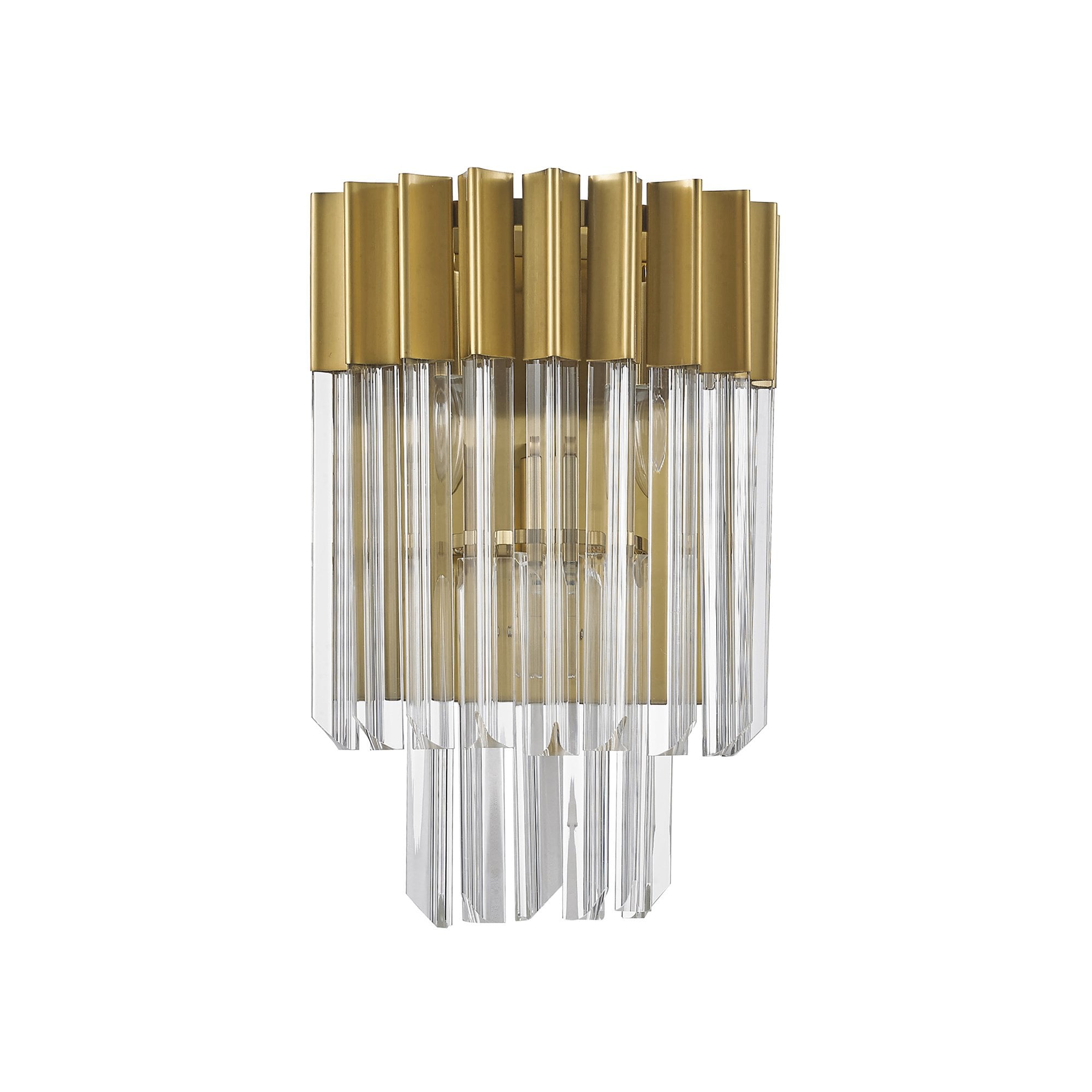NL73539 Vienna Wall Light 3 Light Brass/Glass