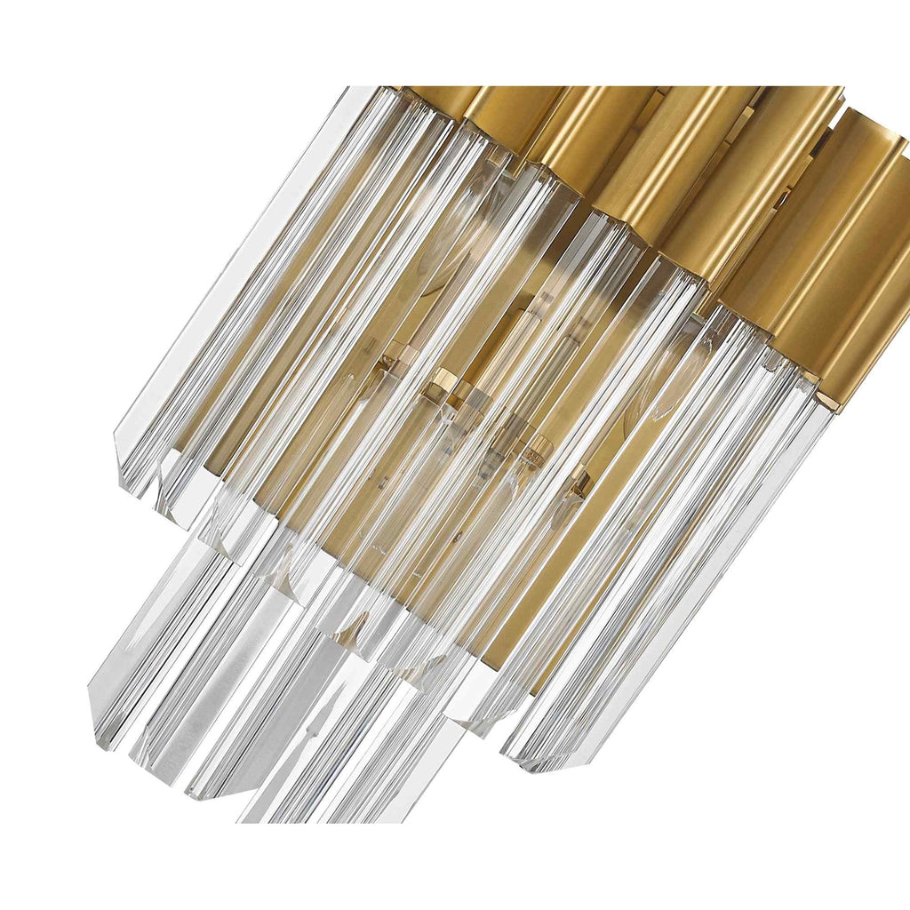 NL73539 Vienna Wall Light 3 Light Brass/Glass