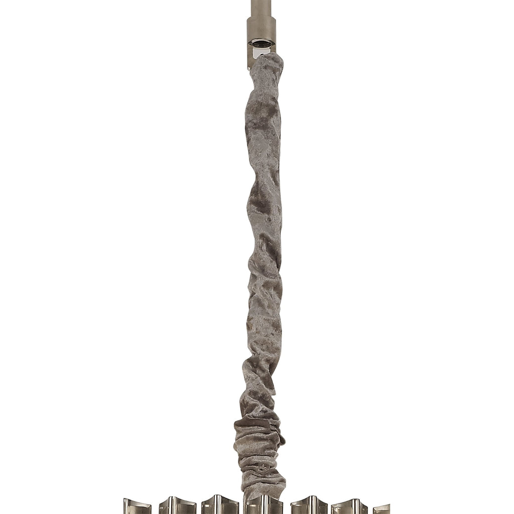 NL73729 Vienna Pendant Round 5 Tier 19 Light Polished Nickel Clear Glass