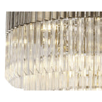 NL73729 Vienna Pendant Round 5 Tier 19 Light Polished Nickel Clear Glass