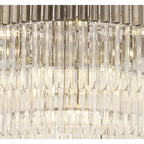 NL73729 Vienna Pendant Round 5 Tier 19 Light Polished Nickel Clear Glass