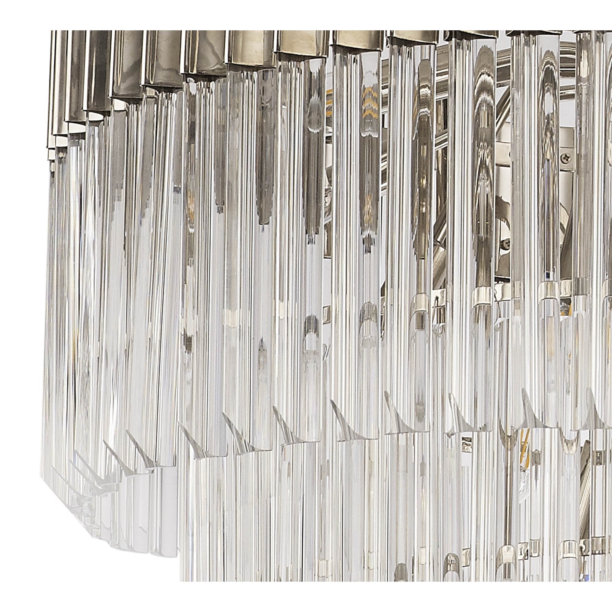 NL73729 Vienna Pendant Round 5 Tier 19 Light Polished Nickel Clear Glass