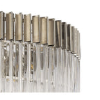NL73729 Vienna Pendant Round 5 Tier 19 Light Polished Nickel Clear Glass