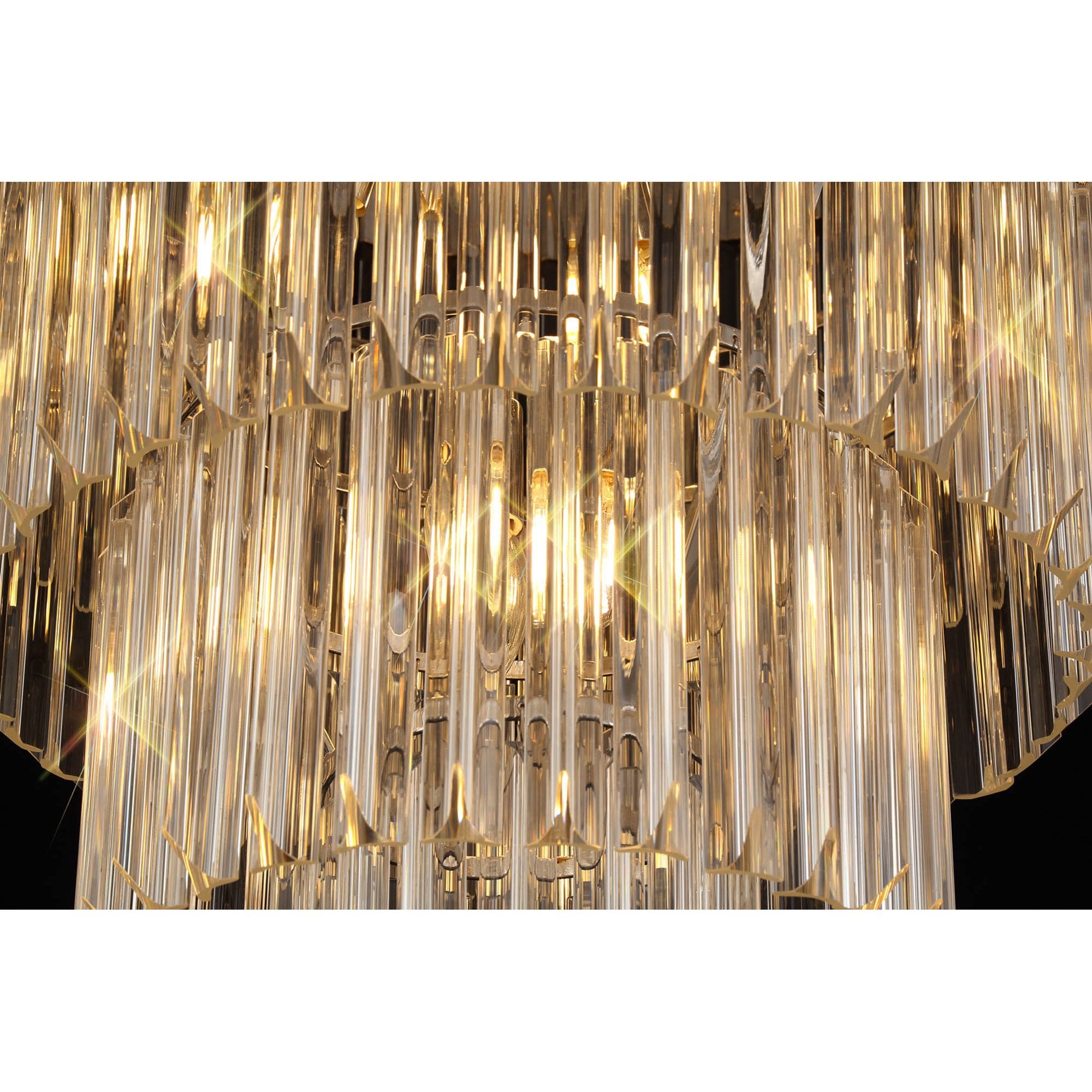 NL73729 Vienna Pendant Round 5 Tier 19 Light Polished Nickel Clear Glass