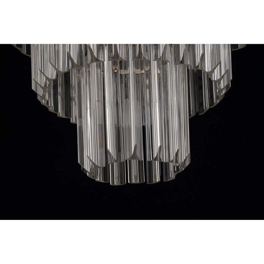 NL73729 Vienna Pendant Round 5 Tier 19 Light Polished Nickel Clear Glass