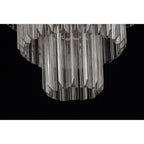 NL73729 Vienna Pendant Round 5 Tier 19 Light Polished Nickel Clear Glass
