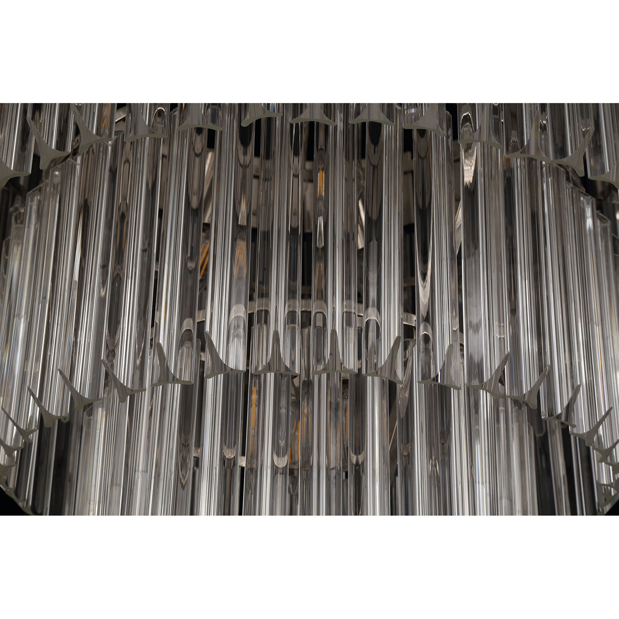 NL73729 Vienna Pendant Round 5 Tier 19 Light Polished Nickel Clear Glass