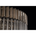 NL73729 Vienna Pendant Round 5 Tier 19 Light Polished Nickel Clear Glass