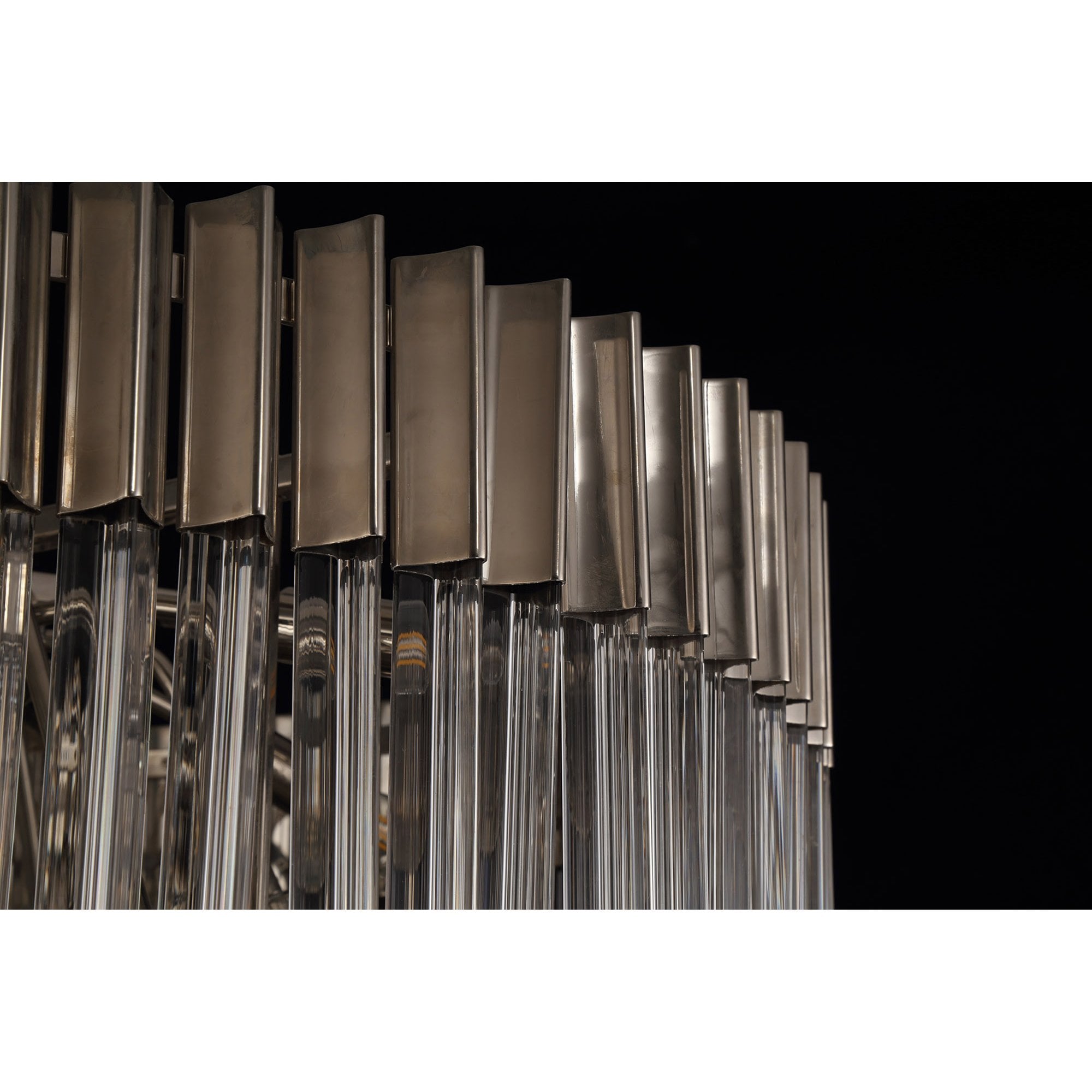NL73729 Vienna Pendant Round 5 Tier 19 Light Polished Nickel Clear Glass