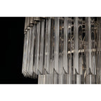 NL73729 Vienna Pendant Round 5 Tier 19 Light Polished Nickel Clear Glass