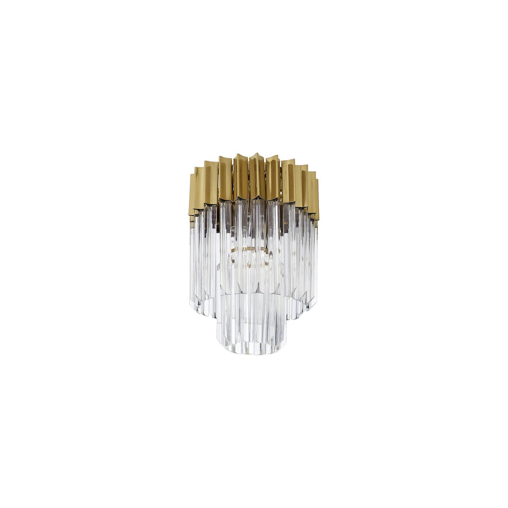 NL82279 Vienna Ceiling Round 3 Light Brass/Clear Glass