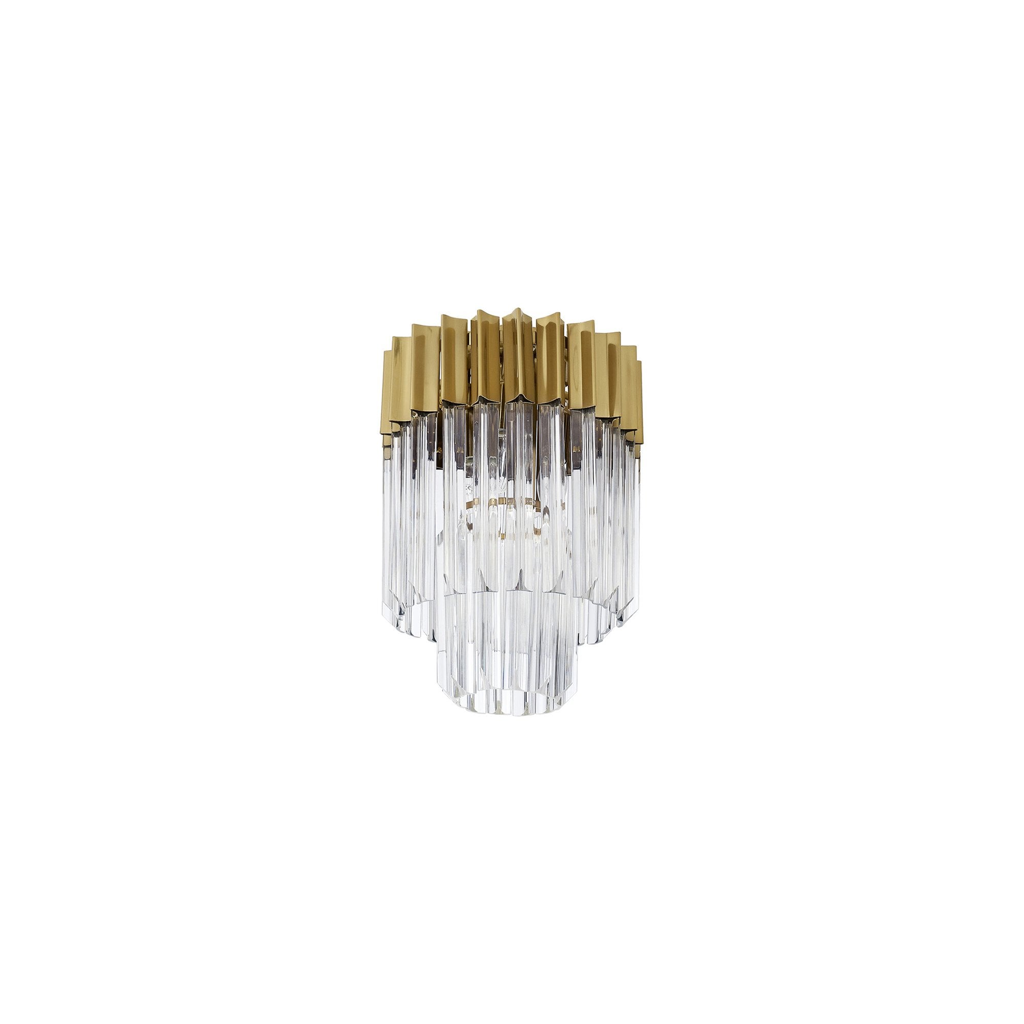 NL82279 Vienna Ceiling Round 3 Light Brass/Clear Glass