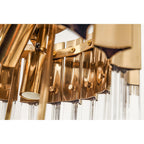 NL82279 Vienna Ceiling Round 3 Light Brass/Clear Glass