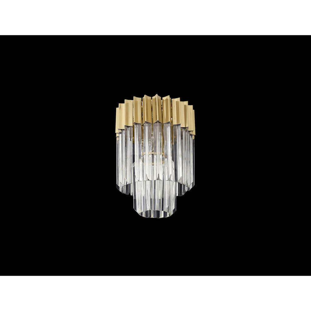 NL82279 Vienna Ceiling Round 3 Light Brass/Clear Glass