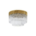 NL82289 Vienna Ceiling Round 7 Light Brass/Clear Glass