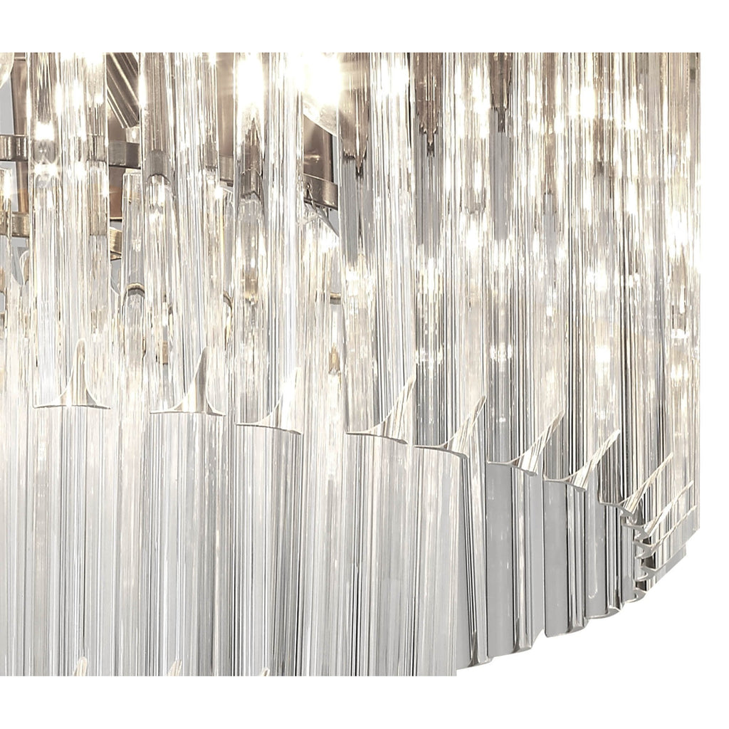 NL82289 Vienna Ceiling Round 7 Light Brass/Clear Glass