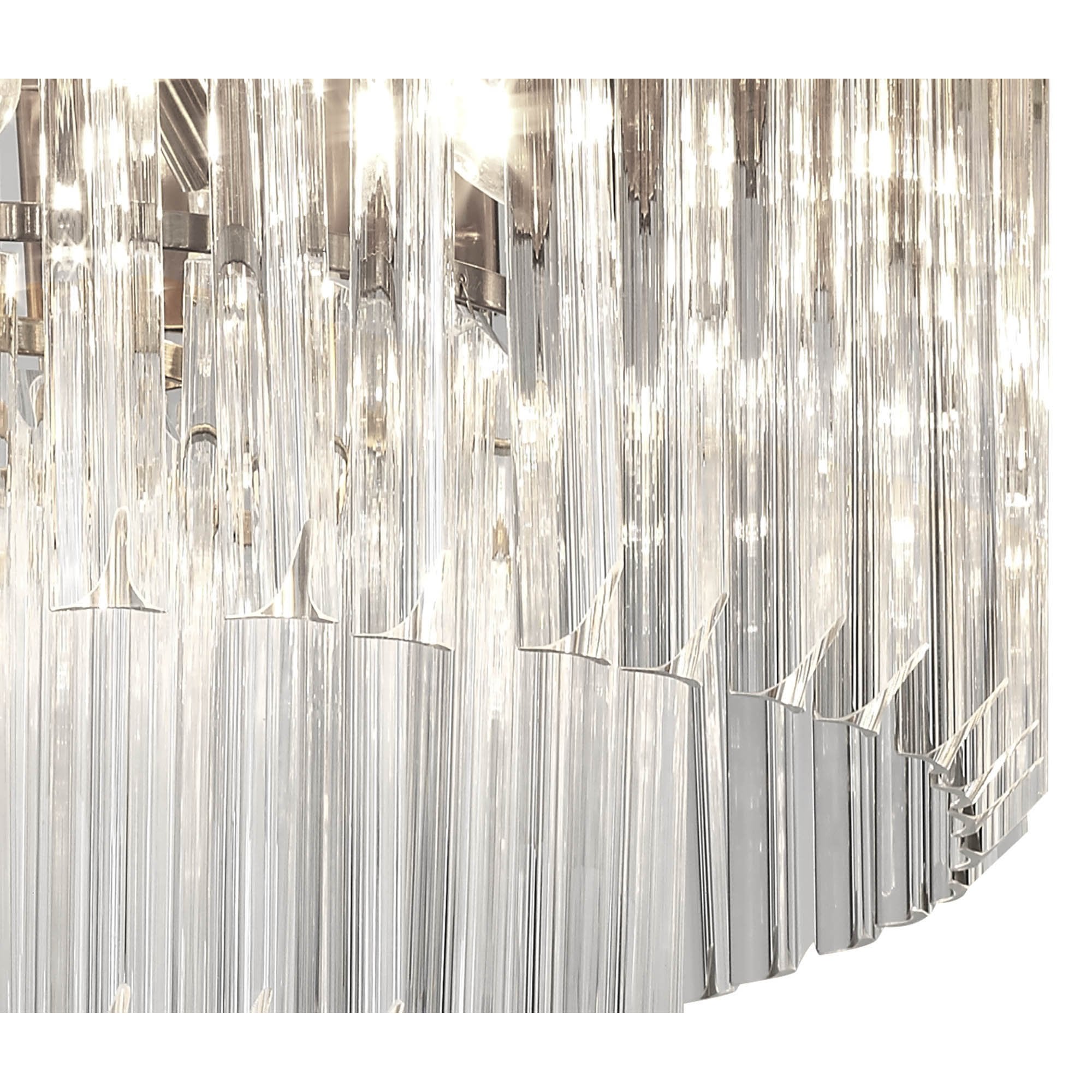 NL82289 Vienna Ceiling Round 7 Light Brass/Clear Glass