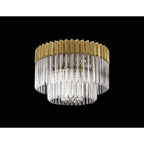NL82289 Vienna Ceiling Round 7 Light Brass/Clear Glass