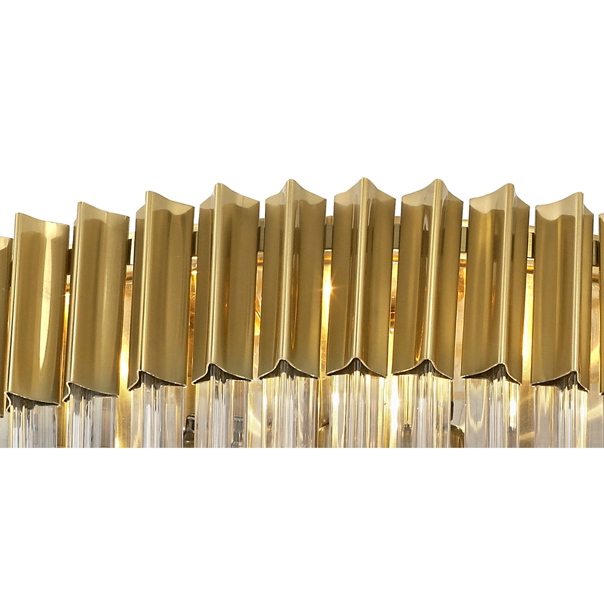 NL82299 Vienna Ceiling Round 12 Light Brass/Clear Glass