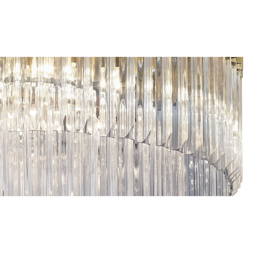 NL82299 Vienna Ceiling Round 12 Light Brass/Clear Glass