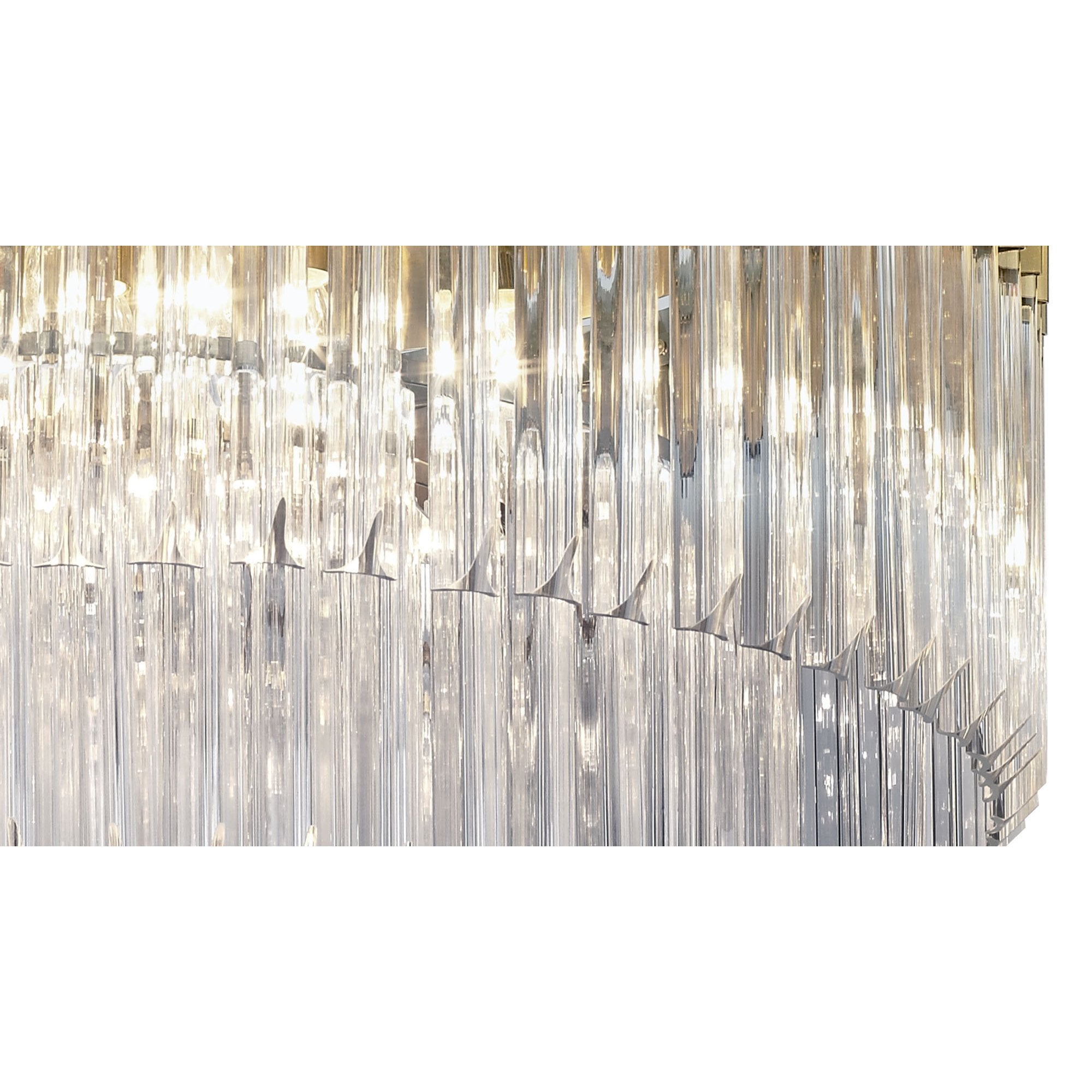 NL82299 Vienna Ceiling Round 12 Light Brass/Clear Glass