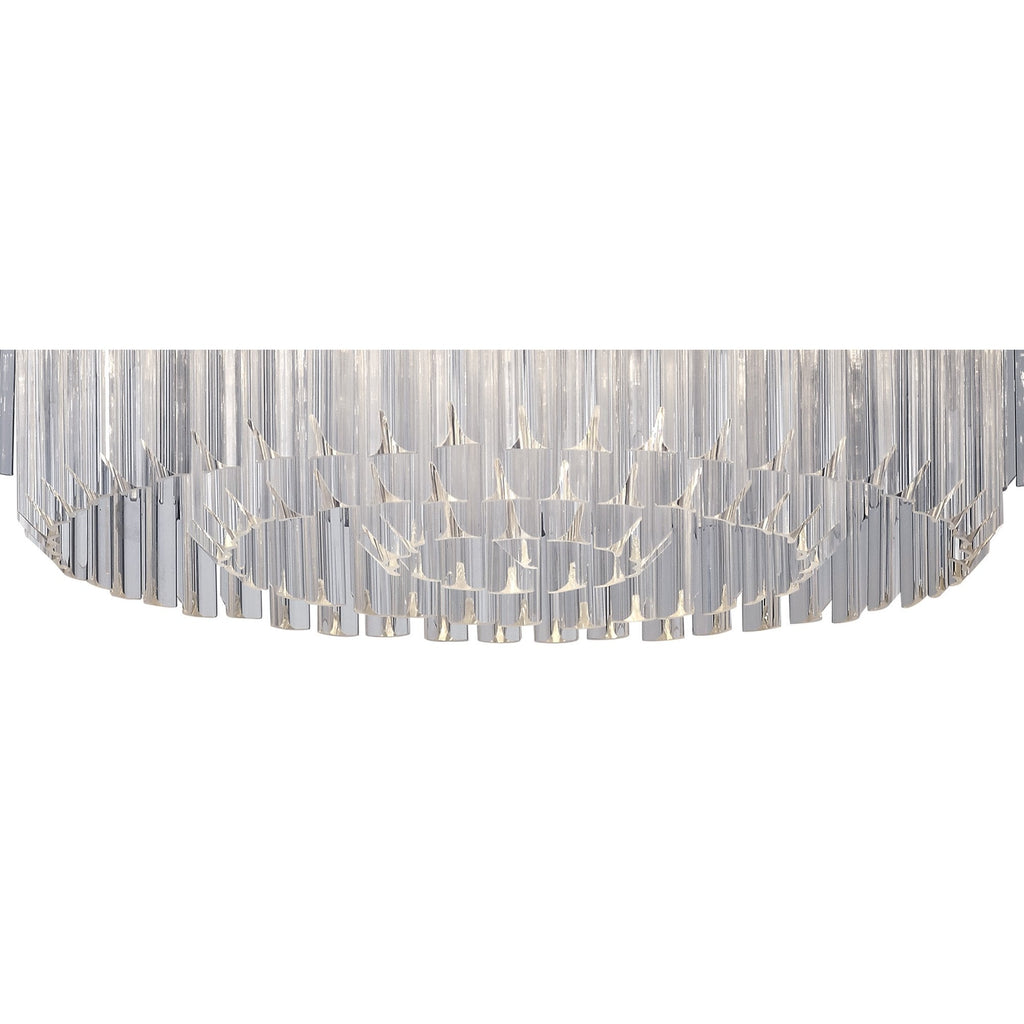 NL82299 Vienna Ceiling Round 12 Light Brass/Clear Glass