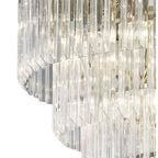 NL82309 Vienna Pendant Round 5 Tier 18 Light Brass/Clear Glass