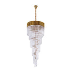 NL82319 Vienna Pendant Round 5 Tier 23 Light Brass/Clear Glass