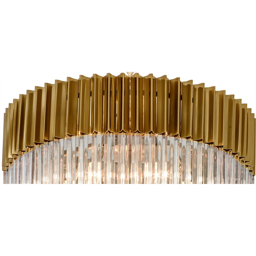 NL82319 Vienna Pendant Round 5 Tier 23 Light Brass/Clear Glass