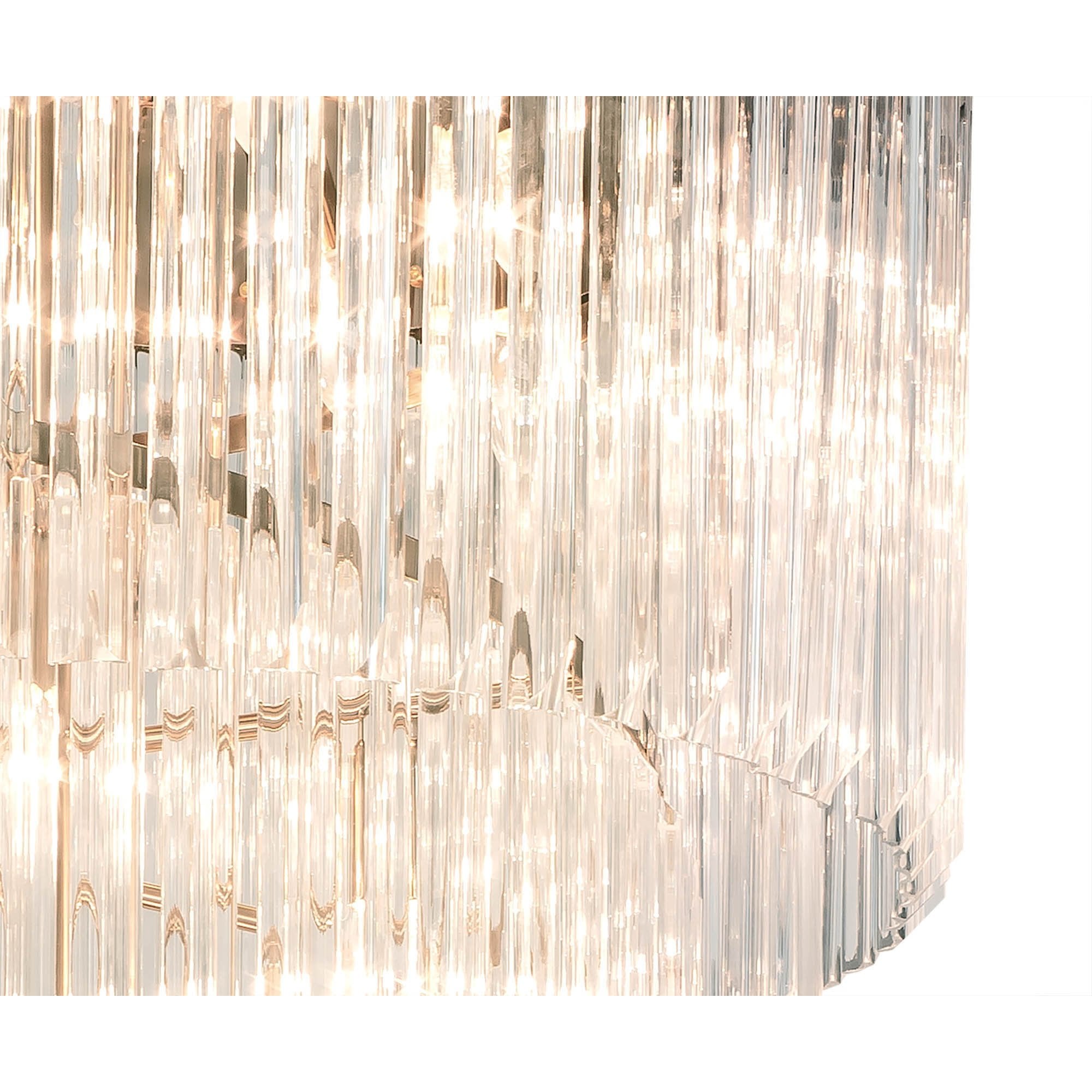 NL82319 Vienna Pendant Round 5 Tier 23 Light Brass/Clear Glass