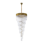 NL82329 Vienna Pendant Round 7 Tier 31 Light Brass/Clear Glass