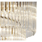 NL82329 Vienna Pendant Round 7 Tier 31 Light Brass/Clear Glass