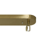 NL82339 Vienna Pendant Rectangle 5 Light Brass/Clear Glass