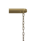 NL82349 Vienna Pendant Rectangle 7 Light Brass/Clear Glass