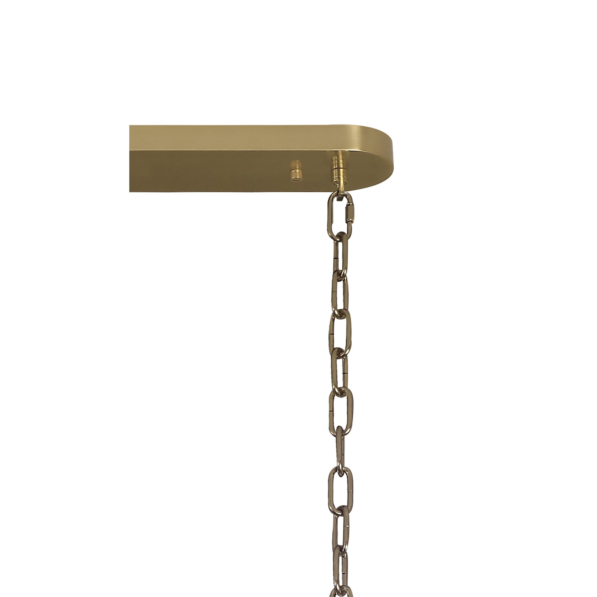 NL82349 Vienna Pendant Rectangle 7 Light Brass/Clear Glass