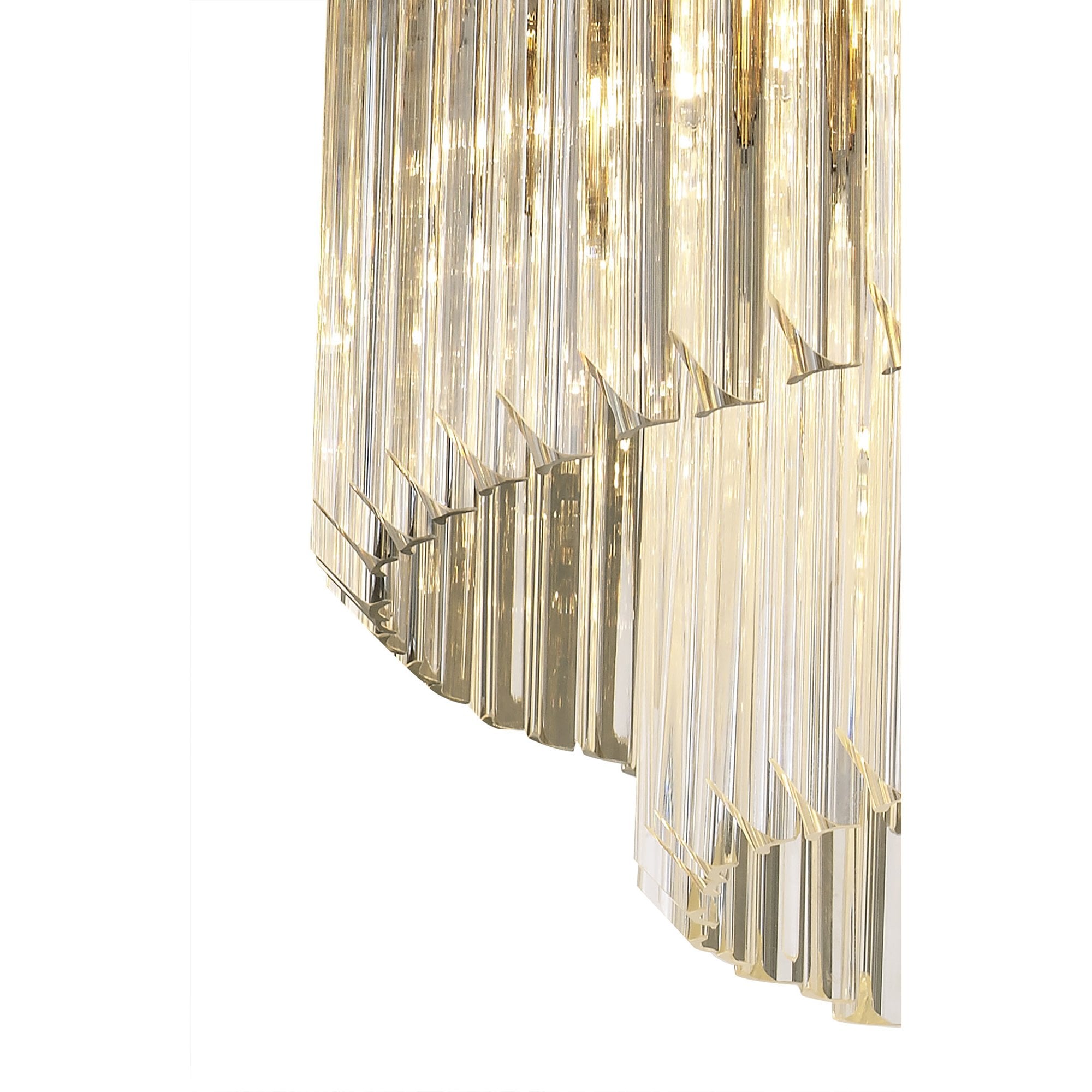 NL82359 Vienna Pendant Round 12 Light Polished Nickel/Clear Glass