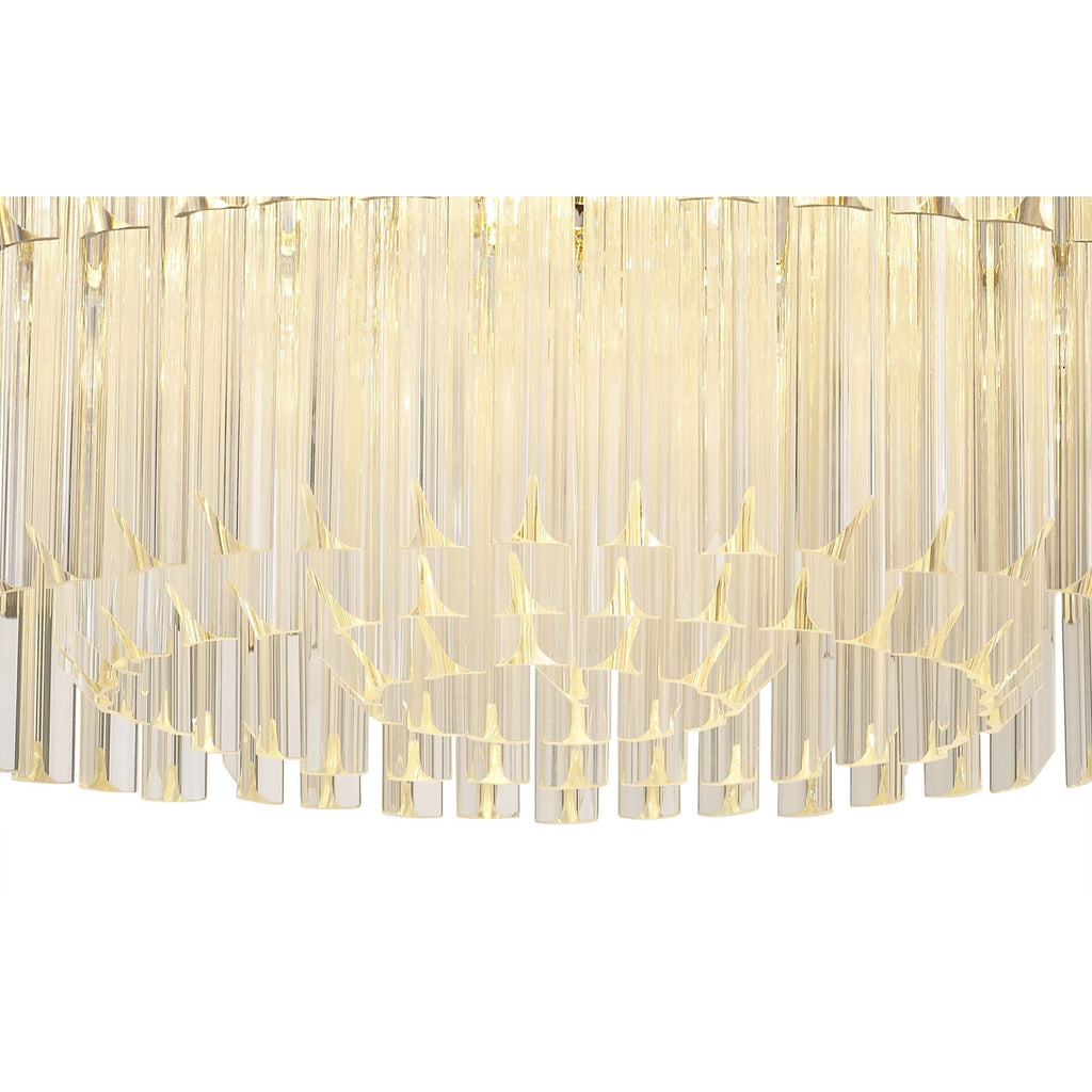 NL82359 Vienna Pendant Round 12 Light Polished Nickel/Clear Glass