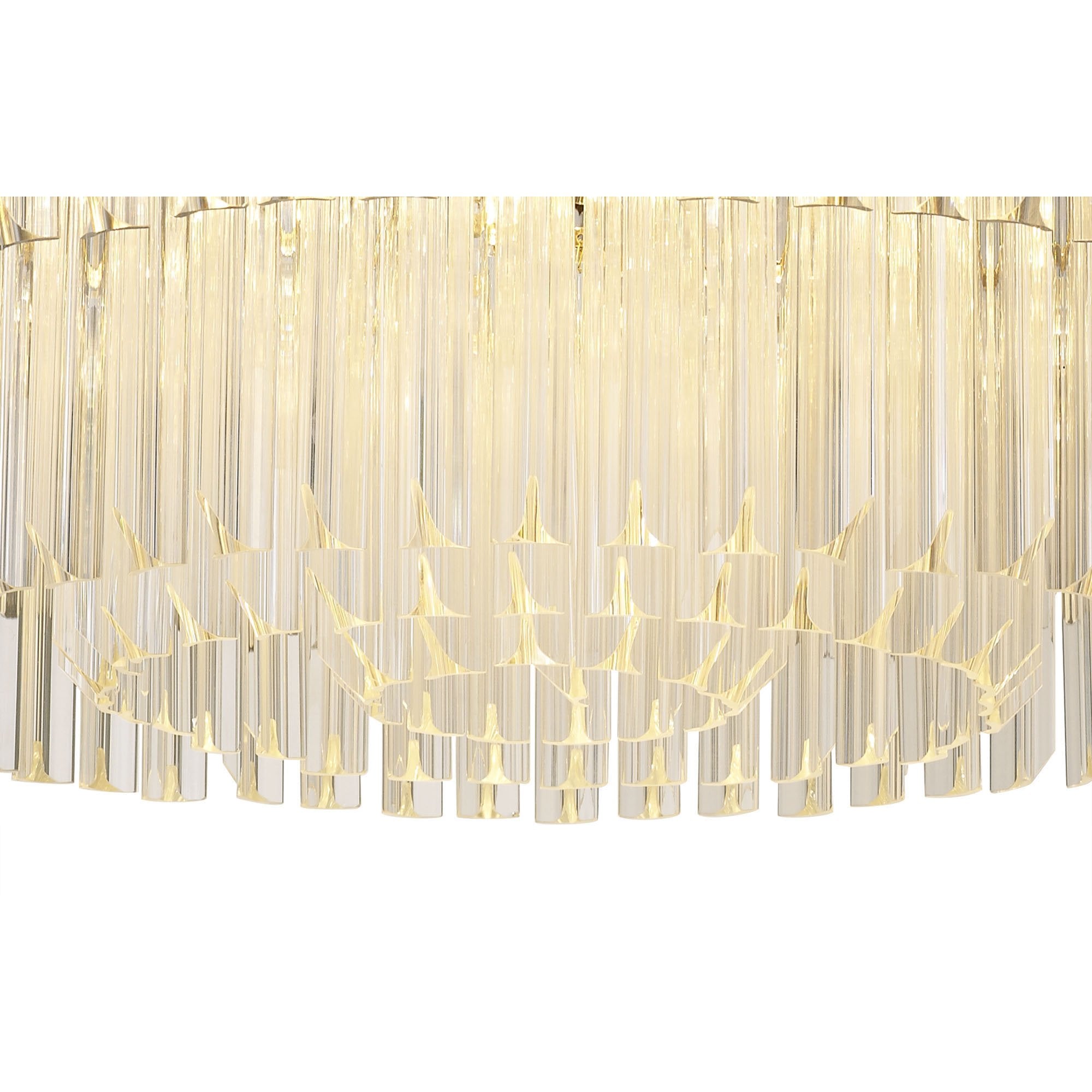 NL82359 Vienna Pendant Round 12 Light Polished Nickel/Clear Glass