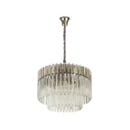 NL82369 Vienna Pendant Round 8 Light Polished Nickel/Clear Glass