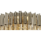 NL82369 Vienna Pendant Round 8 Light Polished Nickel/Clear Glass