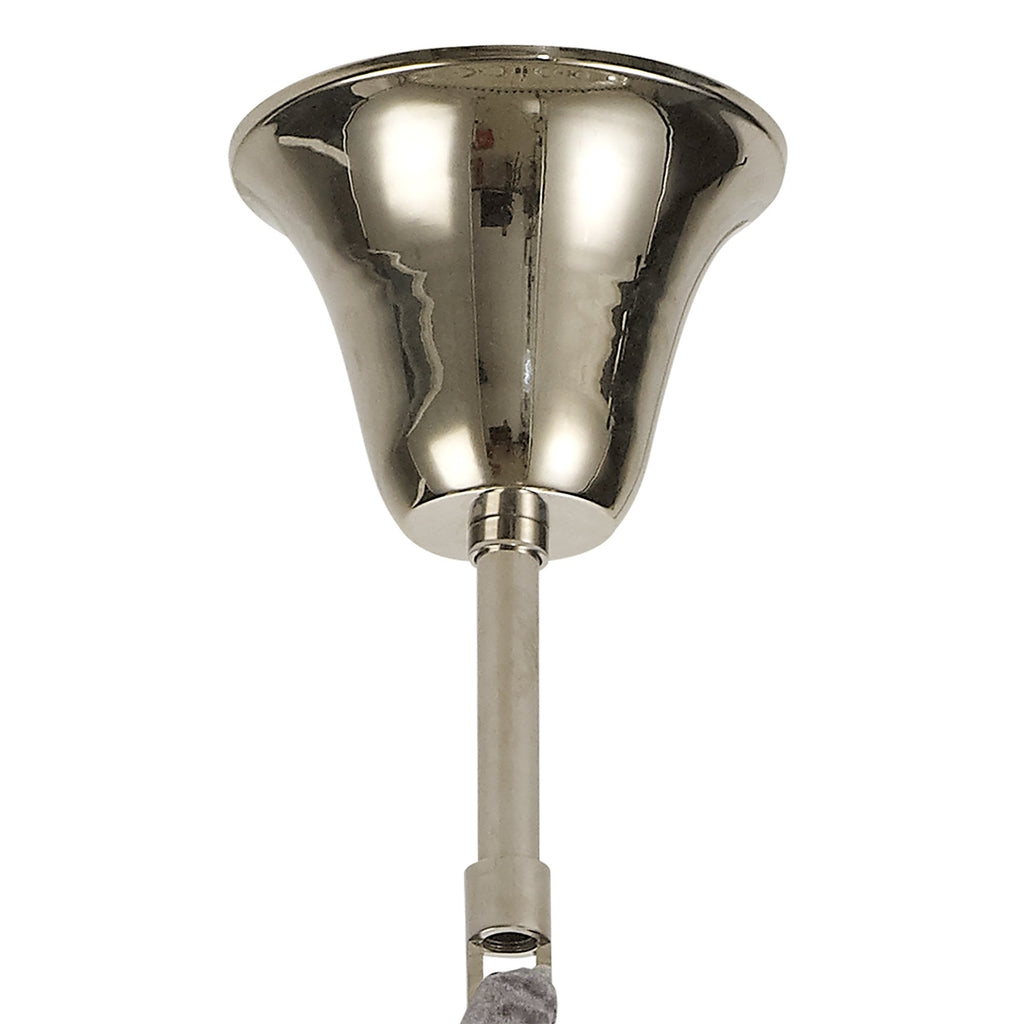 NL82369 Vienna Pendant Round 8 Light Polished Nickel/Clear Glass