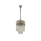 NL82379 Vienna Pendant Round 4 Light Polished Nickel/Clear Glass