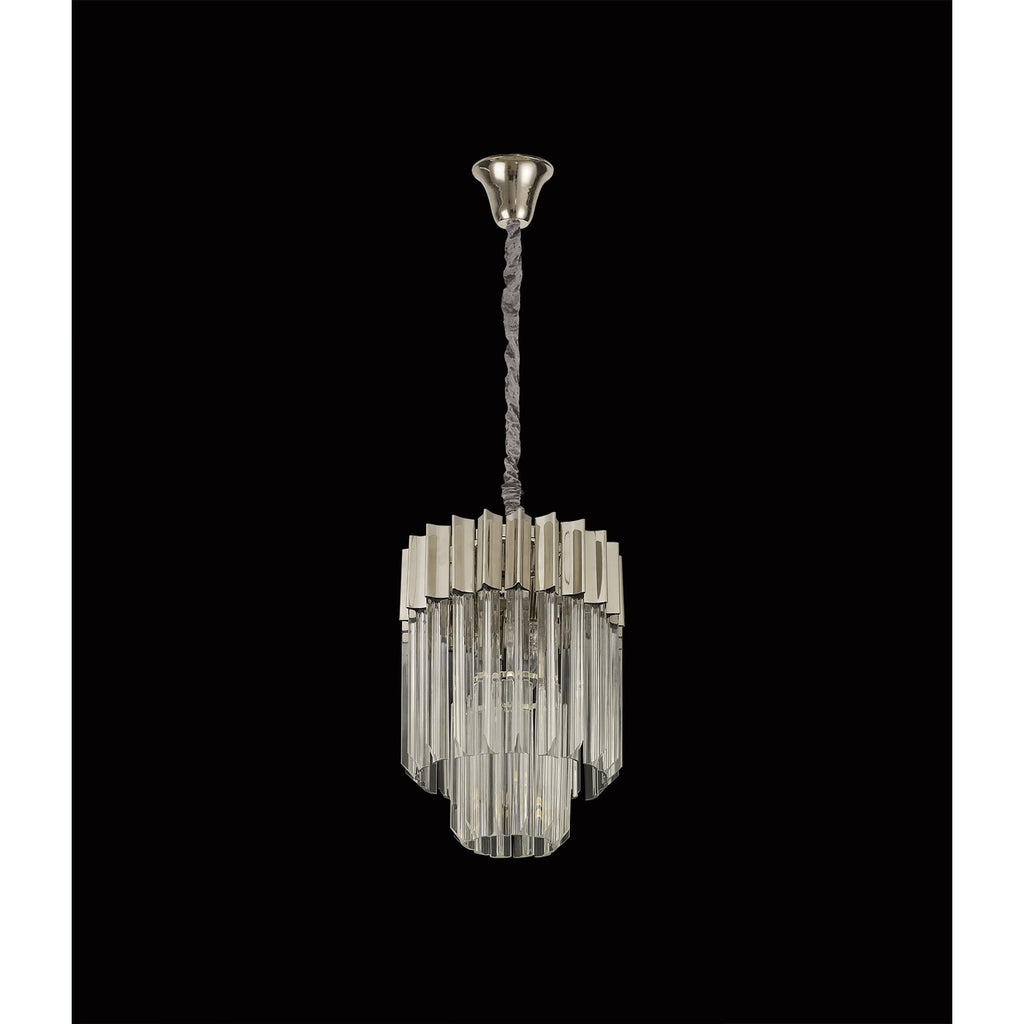 NL82379 Vienna Pendant Round 4 Light Polished Nickel/Clear Glass