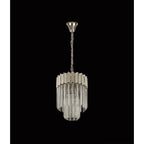 NL82379 Vienna Pendant Round 4 Light Polished Nickel/Clear Glass