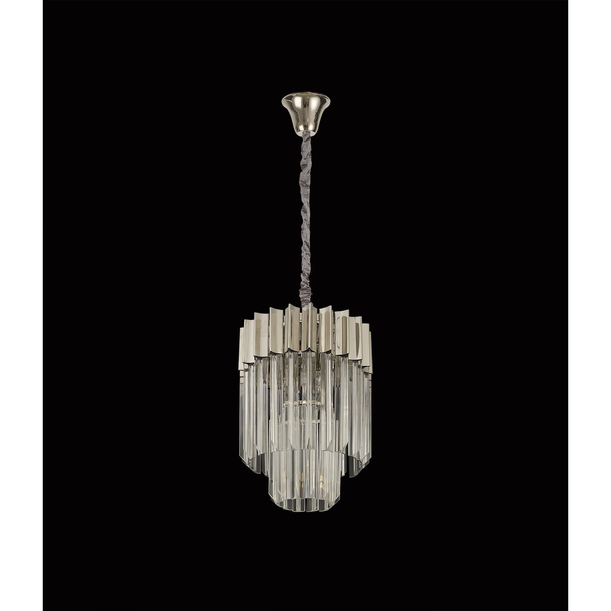 NL82379 Vienna Pendant Round 4 Light Polished Nickel/Clear Glass